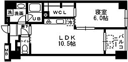 レジディア日本橋浜町 1LDKの間取図画像