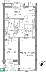 MFPRコート代官山 2LDKの間取図画像