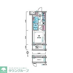 ジェノヴィア大崎スカイガーデン 1Kの間取図画像