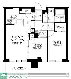 シティタワーズ東京ベイウエストタワー 2LDKの間取図画像