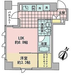 アズ日本橋人形町 1LDKの間取図画像