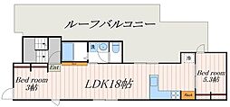 Teams Nishi-Gotanda 2LDKの間取図画像