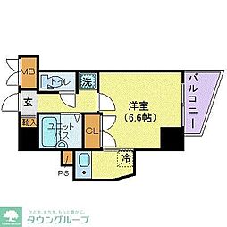 ステージファースト三宿 1Kの間取図画像