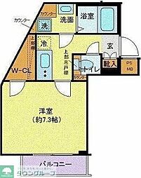 ディアレイシャス池尻大橋 1Kの間取図画像