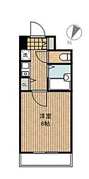 サンテミリオン品川戸越 1Kの間取図画像