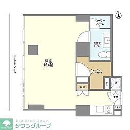 ウエリスアーバン品川タワー ワンルームの間取図画像