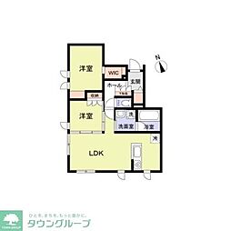 GREEN ISLE 2LDKの間取図画像