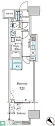 レガシス中目黒 1Kの間取図画像