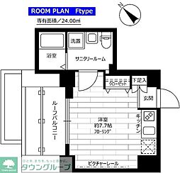 ステージファースト神楽坂 ワンルームの間取図画像