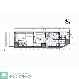 ラ・レジダンス・ド・白金台 1LDKの間取図画像