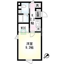 東京メトロ副都心線 明治神宮前駅 徒歩10分の賃貸マンション 3階1Kの間取り