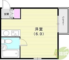 キューブ北武庫之荘I  ｜ 兵庫県尼崎市武庫之荘本町2丁目8-9（賃貸マンション1R・2階・18.00㎡） その2