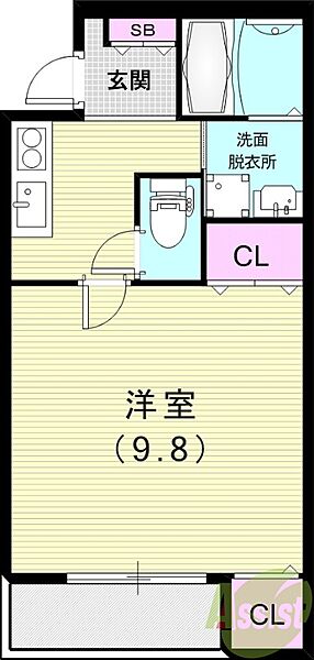 フジパレス大物公園III番館 ｜兵庫県尼崎市東大物町1丁目(賃貸アパート1K・2階・32.04㎡)の写真 その2