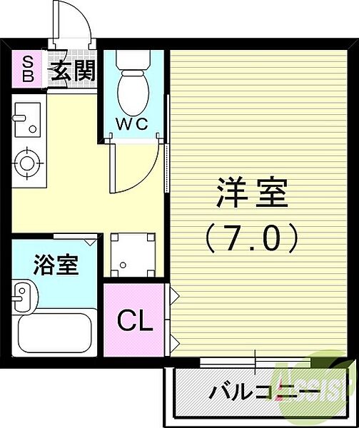 エステートＡＭＩ ｜兵庫県西宮市荒戎町(賃貸アパート1K・2階・21.00㎡)の写真 その2