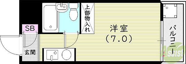 メゾン・ド・アヴニール ｜兵庫県西宮市広田町(賃貸マンション1R・3階・16.74㎡)の写真 その2