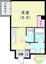 アクシア東有岡  ｜ 兵庫県伊丹市東有岡3丁目20-1（賃貸マンション1K・4階・23.76㎡） その2