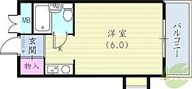 NEOダイキョー武庫之荘  ｜ 兵庫県尼崎市南武庫之荘3丁目6-7（賃貸マンション1R・4階・16.53㎡） その2