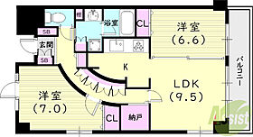 クラージュ福弥II  ｜ 兵庫県尼崎市南武庫之荘7丁目（賃貸マンション2LDK・1階・70.00㎡） その2