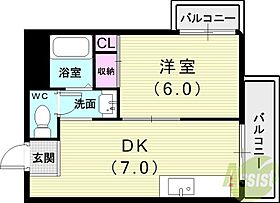 武庫之荘パークビレッジ  ｜ 兵庫県尼崎市武庫之荘1丁目6-3（賃貸マンション1LDK・3階・30.29㎡） その2