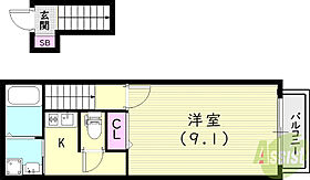 ヴェルドミール園田  ｜ 兵庫県尼崎市田能1丁目13-7（賃貸アパート1K・2階・31.68㎡） その2