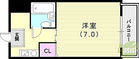 猪名寺パークマンションI  ｜ 兵庫県尼崎市南清水7-1（賃貸マンション1R・7階・20.58㎡） その2