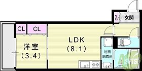 ジーメゾン大物  ｜ 兵庫県尼崎市東本町4丁目39（賃貸アパート1LDK・2階・29.85㎡） その2