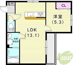 フォレ南武庫之荘WEST  ｜ 兵庫県尼崎市南武庫之荘3丁目18（賃貸アパート1LDK・1階・39.74㎡） その2