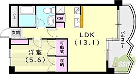 コナビレッジ9号棟  ｜ 兵庫県尼崎市常松1丁目3-9（賃貸マンション1LDK・2階・46.56㎡） その2