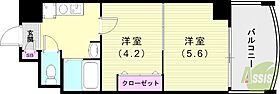 プレステージ立花  ｜ 兵庫県尼崎市立花町4丁目6-26（賃貸マンション2K・8階・28.00㎡） その2