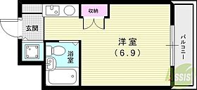 ジョイフル立花V  ｜ 兵庫県尼崎市立花町2丁目5-8（賃貸マンション1R・4階・18.60㎡） その2