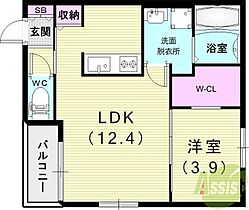 REGALEST尼崎  ｜ 兵庫県尼崎市次屋1丁目25（賃貸アパート1LDK・1階・40.05㎡） その2