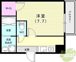フジパレス栗山公園 1Kの間取図画像