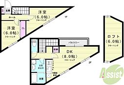 テラスハウスWAKO 2LDKの間取図画像