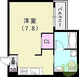 Grace ワンルームの間取図画像