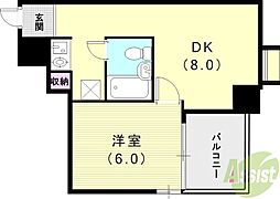 グランディアミ・アモーレ宝塚南口 1LDKの間取図画像