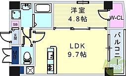 セレニテ甲子園 1LDKの間取図画像