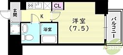 エス・キュート尼崎2 1Kの間取図画像