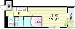 フジパレス阪急園田駅北2番館 1Kの間取図画像