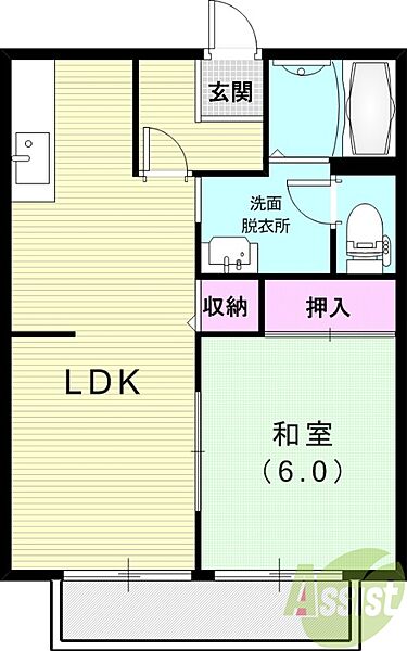 ブランミュール甲子園口 ｜兵庫県西宮市二見町(賃貸アパート1LDK・1階・41.00㎡)の写真 その2