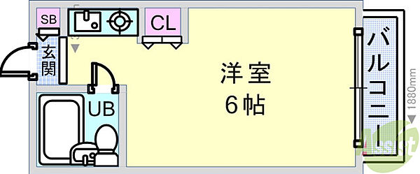 メゾン・ド・パルテール ｜兵庫県尼崎市武庫之荘1丁目(賃貸マンション1R・4階・14.84㎡)の写真 その2