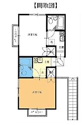 高坂西口ハイツ 1Kの間取図画像