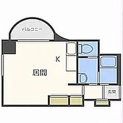 ビッグバーンズマンションN11 ワンルームの間取図画像