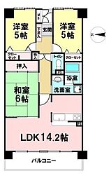 グランコート長町東 3LDKの間取図画像