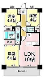 セザール富沢 3LDKの間取図画像
