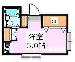 ドミトール三浦 ワンルームの間取図画像