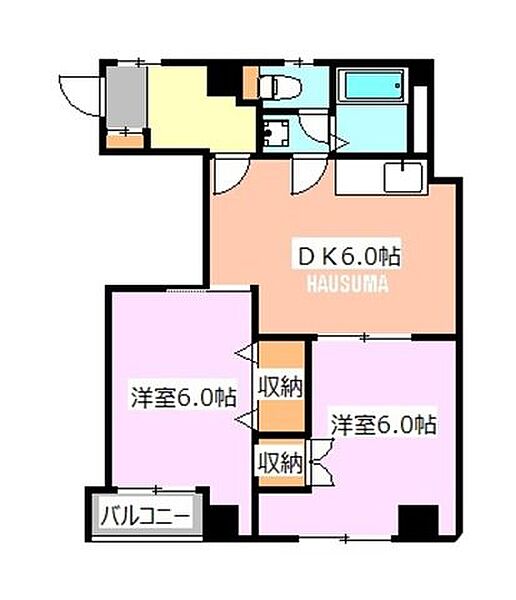ベルハウス 302｜東京都北区豊島７丁目(賃貸マンション2DK・3階・40.28㎡)の写真 その2