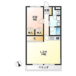 エル・ミオーレ 1LDKの間取図画像