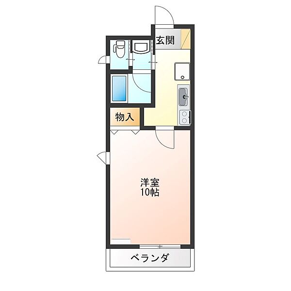 南大通りパークハイツ 405｜栃木県宇都宮市南大通り４丁目(賃貸マンション1K・4階・30.60㎡)の写真 その2