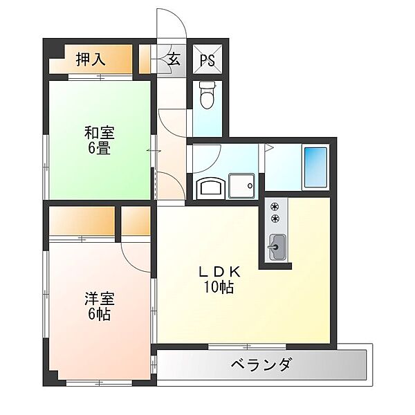 江戸屋ハイツ 502｜栃木県宇都宮市大通り３丁目(賃貸マンション2LDK・5階・48.51㎡)の写真 その2