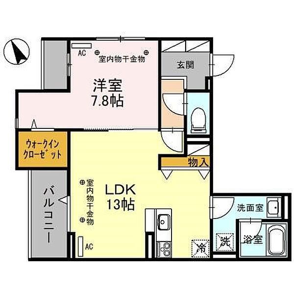 TORISIAS 大通り 201｜栃木県宇都宮市大通り３丁目(賃貸アパート1LDK・2階・50.86㎡)の写真 その2